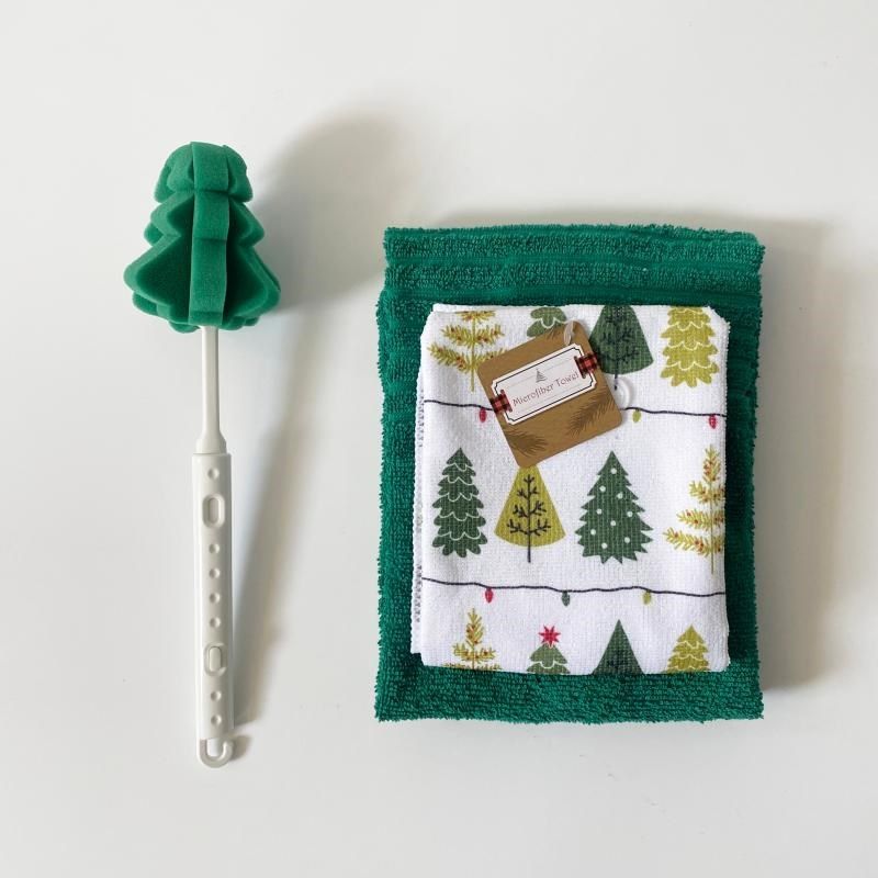 绿色圣诞树造型创意杯刷可伸缩长柄瓶刷保温杯花瓶清洁刷海绵刷,家庭/个人清洁工具,杯刷/瓶刷,淘宝优惠券,粉丝福利购,淘宝优惠卷