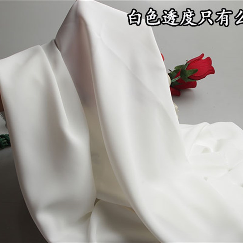新款高档不透微弹力素色乱麻雪纺服装布料衬衫连衣裙裤子面料手工