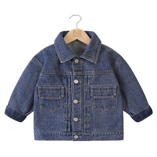 右欧女童牛仔外套休闲秋季新款童装酷帅儿童衣服男童秋装宝宝上衣
