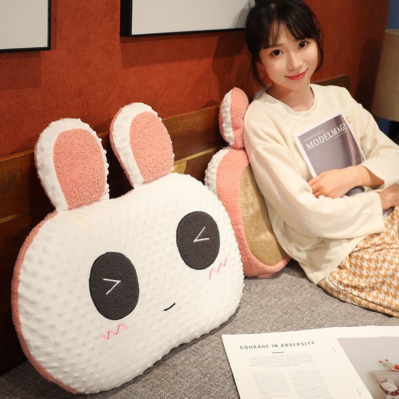 卡通凉席抱枕女生睡觉办公室专用学生宿舍床上记忆棉护腰枕头靠垫