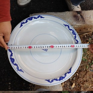 景德镇陶瓷花盆接水盘青花瓷花托圆托盘底座底盘盆托底托圆形加厚