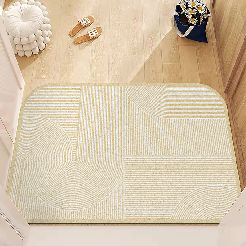 奶油风入户门丝圈地垫家用大门口防滑脚垫门垫进门门外蹭土可裁剪