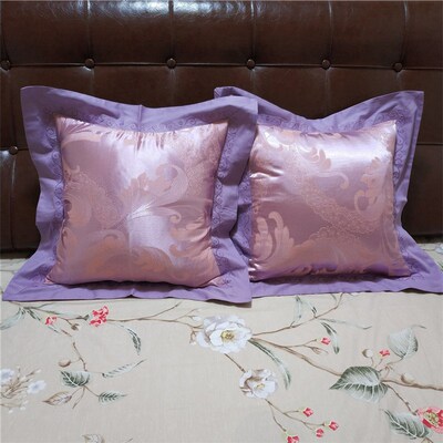 欧式全棉贡缎提花45x45沙发靠背套靠垫套子婚庆抱枕套方50x50适用