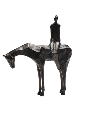 抽象雕塑摆件铸铁金属人物客厅博古架电视柜软装新中式样板房摆设