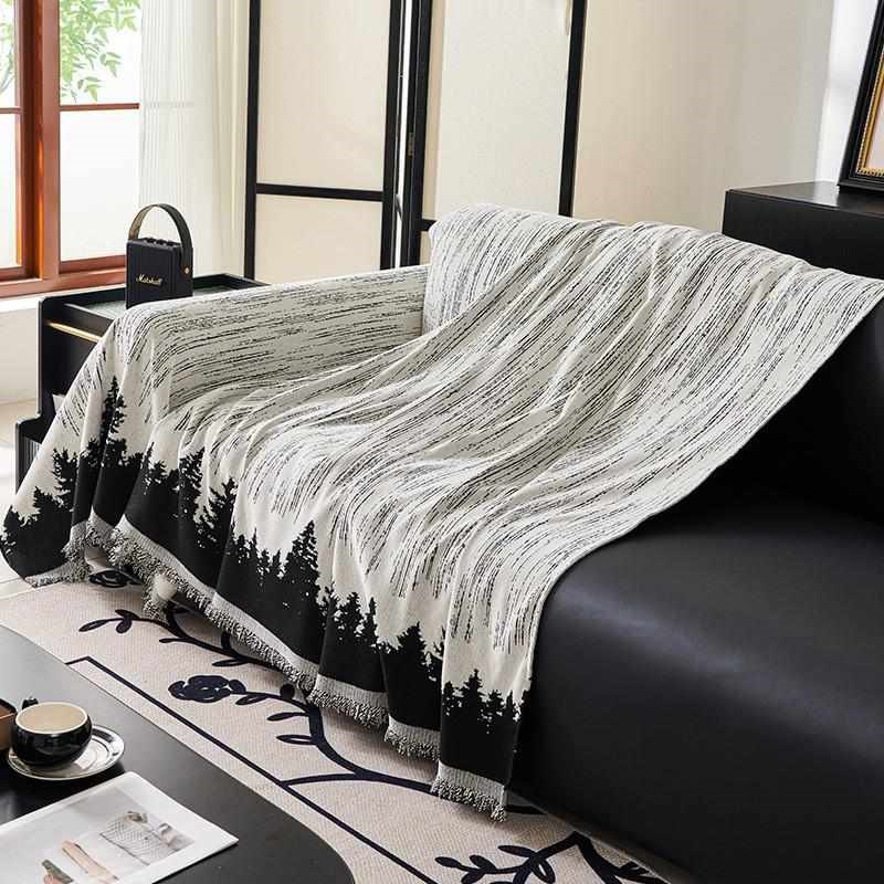 沙发盖布轻奢高级感雪尼尔四季通用沙发巾防猫抓全包沙发毯沙