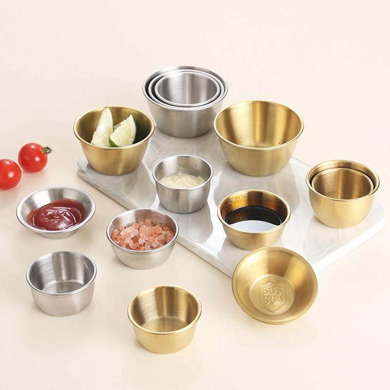 韩式304不锈钢酱料杯调料杯沙拉酱汁杯番茄酱烤肉碟牛排胡椒汁盅,餐饮具,碟,淘宝优惠券,粉丝福利购,淘宝优惠卷
