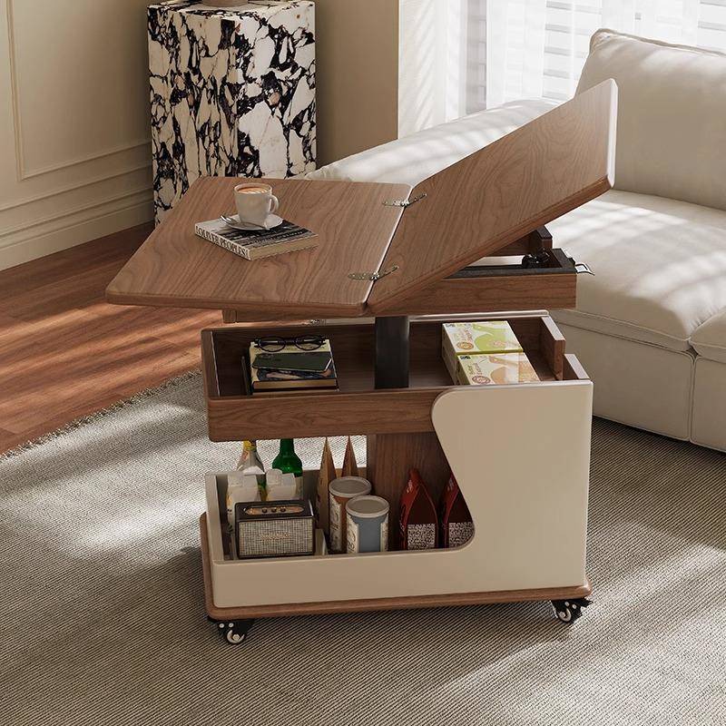 客厅沙发边几柜可升降折叠移动推车带轮小户型阳台茶几桌2025新款