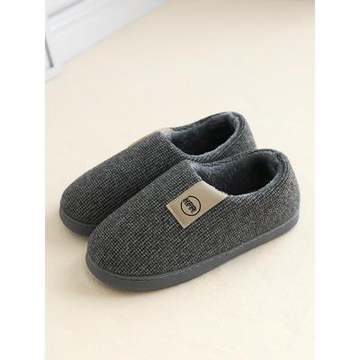 大码男士棉拖鞋室内保暖包跟女冬季家用防滑加绒家居厚底棉鞋老人