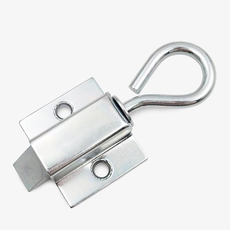 撞击式自动关闭门锁推拉拉伸门栓门扣加厚拉环式带弹簧插销锁扣