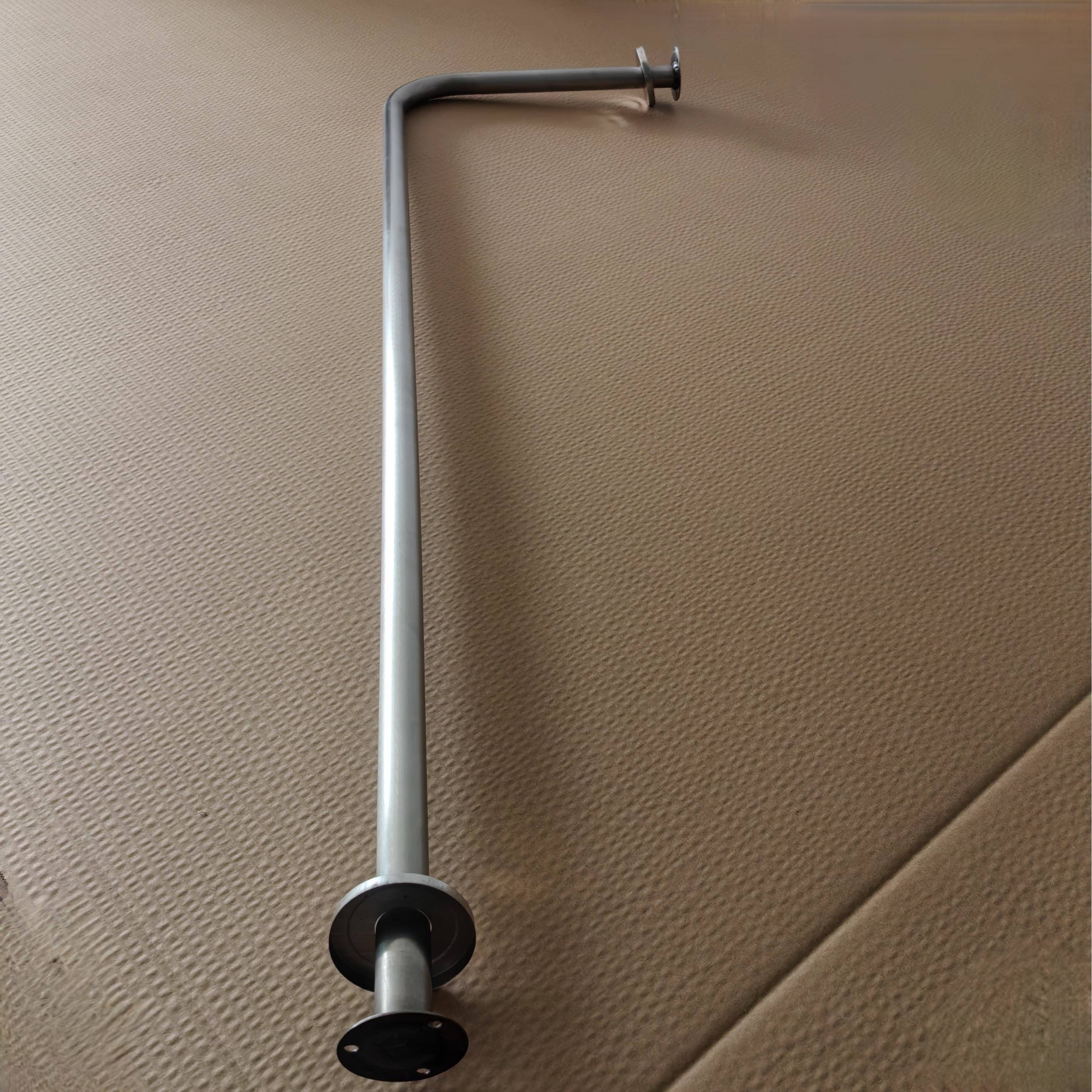 不锈钢拉丝多用性L型挂衣杆转角帘杆定制上墙顶装客房小型衣帽架