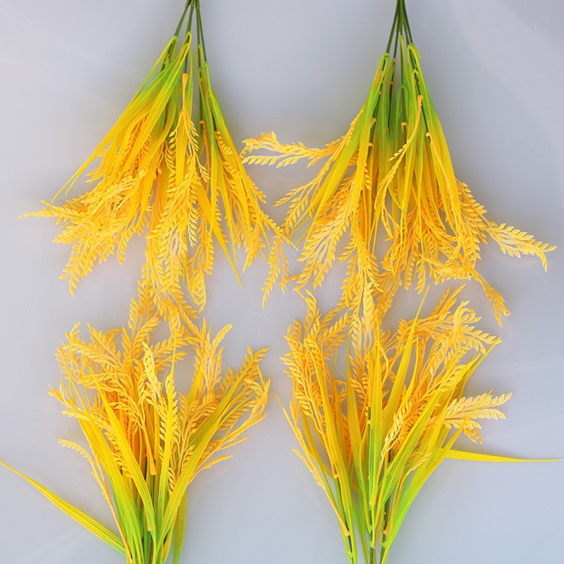 仿真花黄稻穗稻谷稻子麦穗谷子塑料水稻稻谷婚庆装饰布景跳舞道具