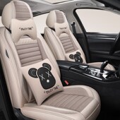 大众朗逸宝来汽车坐垫四季 通用亚麻座套速腾捷达polo全包围座椅套