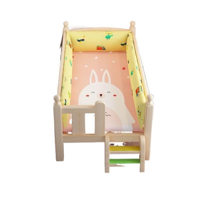 实木儿童床婴儿拼接大床男孩单人床女孩公主床边床带护栏加宽小床