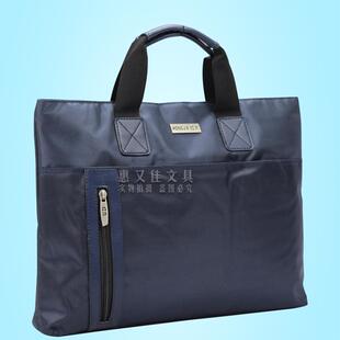 资料袋手提包商务a4帆布文件袋文件包办公男女公文拉炼包会议 新款