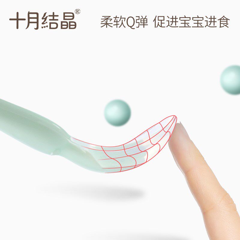 新款婴儿勺子宝宝硅胶软勺新生儿喂水小勺子儿童餐具辅食软头