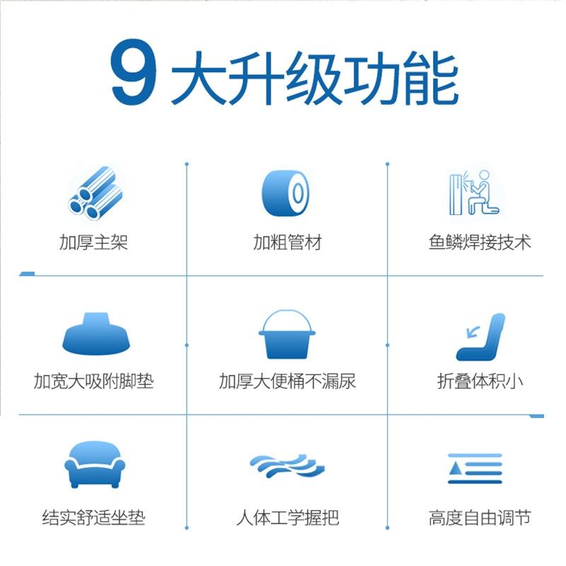 老年人坐便椅老人可折叠孕妇坐便器家用移动马P桶残疾人病人坐便