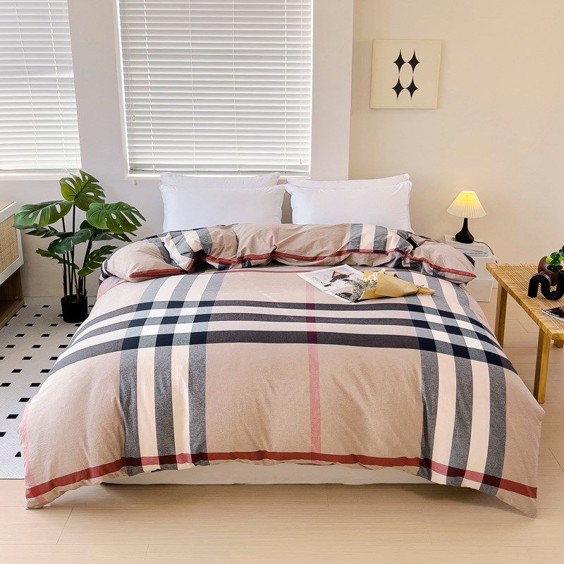 全棉水洗棉格子被套单件1.5米定做订制纯色纯棉双人被罩180x200cm,床上用品,被套,淘宝优惠券,粉丝福利购,淘宝优惠卷