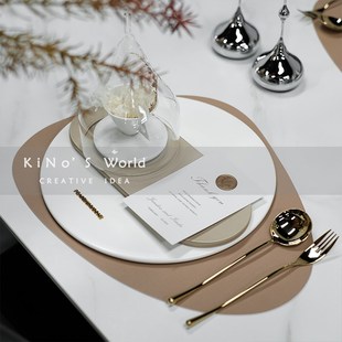 KINO奇诺餐桌餐具摆件样板间餐厅装饰品餐盘餐垫酒店会所展厅软装