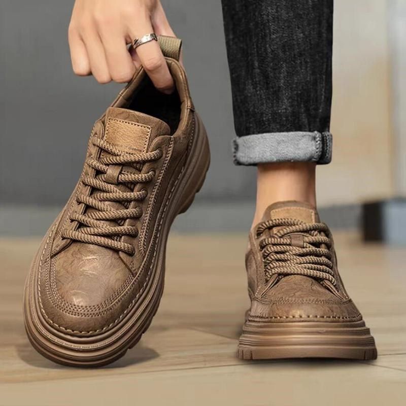 马丁靴男低帮2h024新款男鞋秋冬款男士马丁鞋子男款冬季工装皮鞋