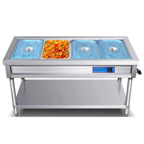 快餐保温台商用小型不锈钢台式加热汤池饭店热菜保温车食堂售饭台