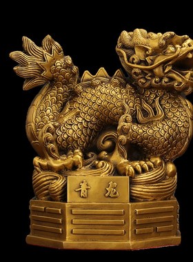 纯铜四大神兽摆件青龙白虎朱雀玄武客厅家居装饰工艺品大号四方位