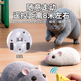 2025年新款网红电动遥控小老鼠3到6岁5儿童4彷真会动的老鼠车玩具