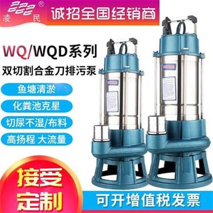 潜水泵220家用高扬程抽水小型抽水机农用灌溉抽粪不锈钢污水泵