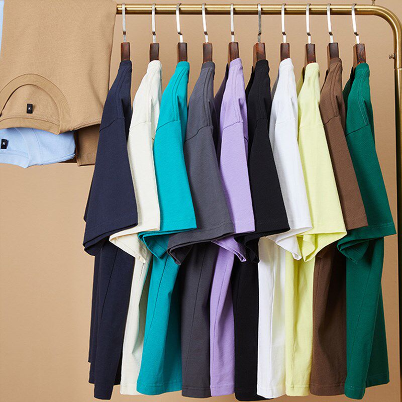 五分袖重磅t恤定制印logo照片班服工作服宽松圆领情侣文化衫