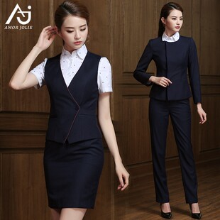 厦航空姐制服职业套装女酒店收银前台工装电信珠宝V店售楼部工作