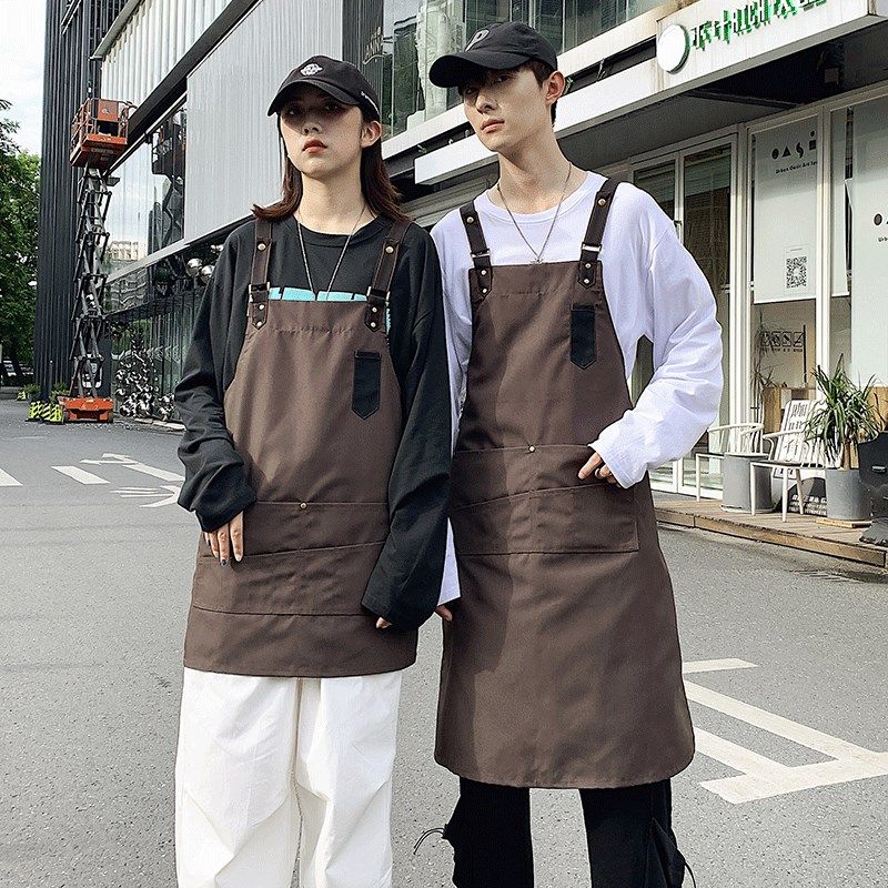 帆布围裙防水防油厨房家用餐饮服务员专用工作服围裙定制logo印字,家庭/个人清洁工具,围裙,淘宝优惠券,粉丝福利购,淘宝优惠卷