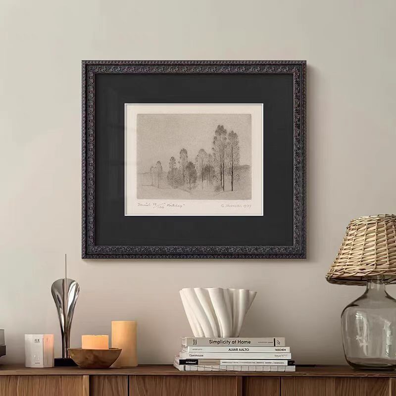 林影》法式中古风客厅装饰画餐厅玄关文艺壁画卧室高级感风景挂画