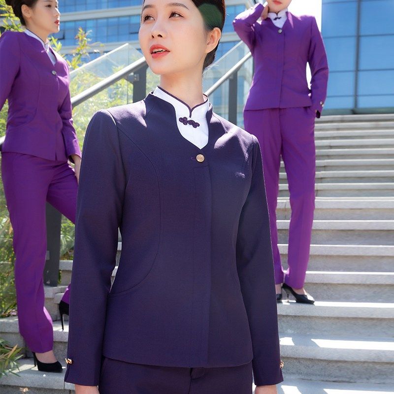 东航空姐制服女职业套装会所金店工装物业售O楼处养生馆工作服装