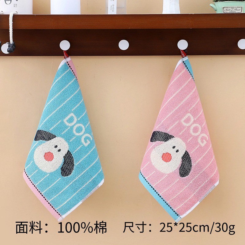 儿童毛巾吸水家用宝宝洗脸幼儿园小孩擦脸方巾可挂式柔软新款