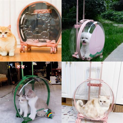 未卡泡泡箱猫包外出便携夏天手提透明宠物拉杆箱大号太空舱大容量