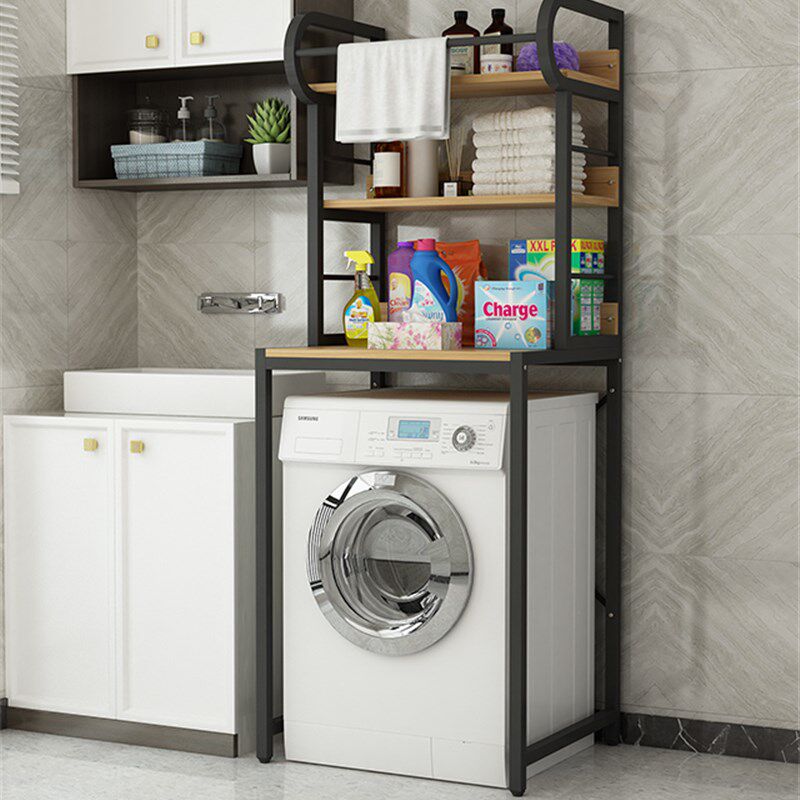 洗衣机置物架滚筒翻盖上方架子卫生间阳台多层落地收纳架储物柜