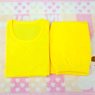 金黄色秋衣秋裤套装男女本命年薄款纯棉逢九月红内衣虎年长袖新品