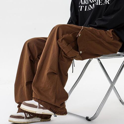 190高个子男裤120CM加长工装裤立体口袋2024秋季新款青少年阔腿裤