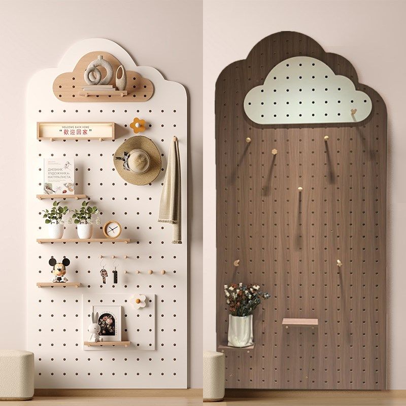 洞洞板定制入户玄关墙上置物架挂板钩配件隔板墙面胡桃展示收纳架,收纳整理,收纳洞洞板,淘宝优惠券,粉丝福利购,淘宝优惠卷