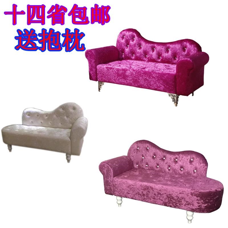 欧式布艺沙发贵妃沙发双人小户型卧室贵妃椅欧式贵妃躺椅侧边单边