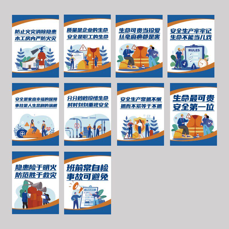 工厂车间安全警示标识语牌挂画仓库厂房工地生产管理文化墙面装饰
