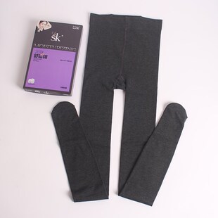 SK打底裤秋冬加绒薄款女舒芯y棉保暖竖条显瘦连裤袜哑光一体踩脚