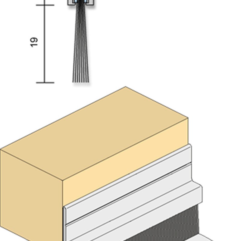 高档铝合金门挡毛刷条 密封条 自粘型门档条 毛刷式门扫 隔音门挡