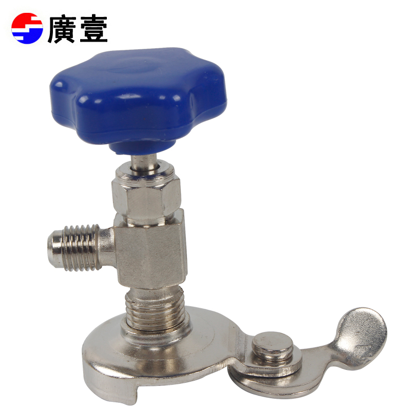 廣壹R134a压力表三通阀R22多用开瓶阀 R410雪种开瓶器 制冷剂开关