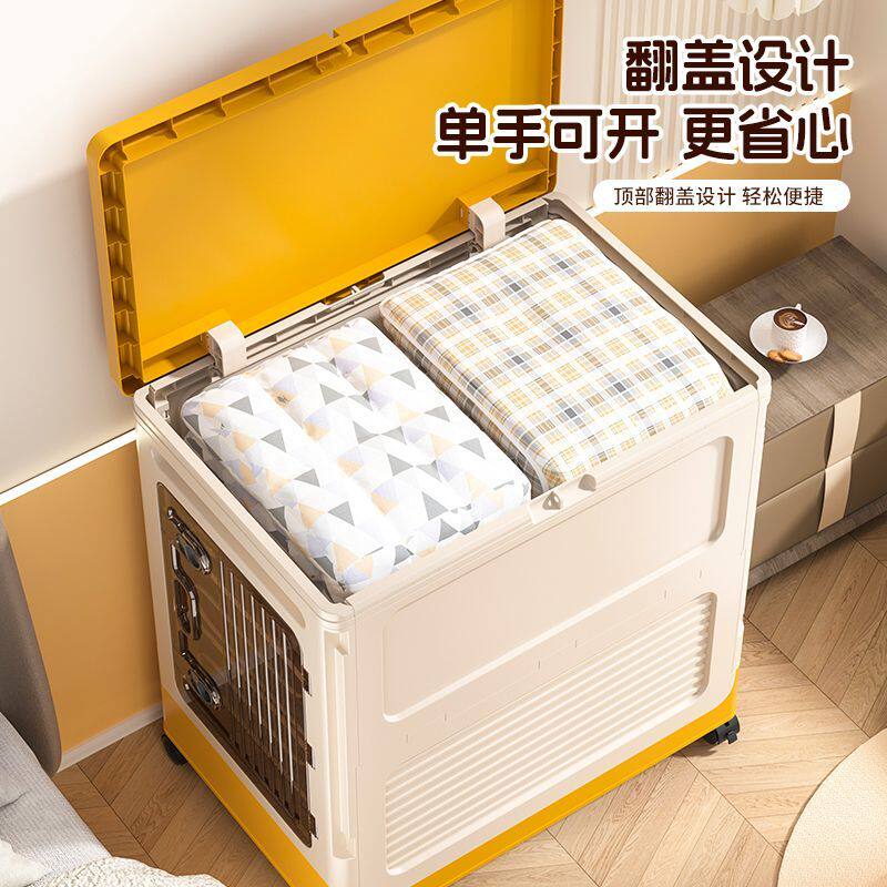 衣服收纳箱整理箱大容量超大家用翻盖带轮可折叠衣物被子储物柜