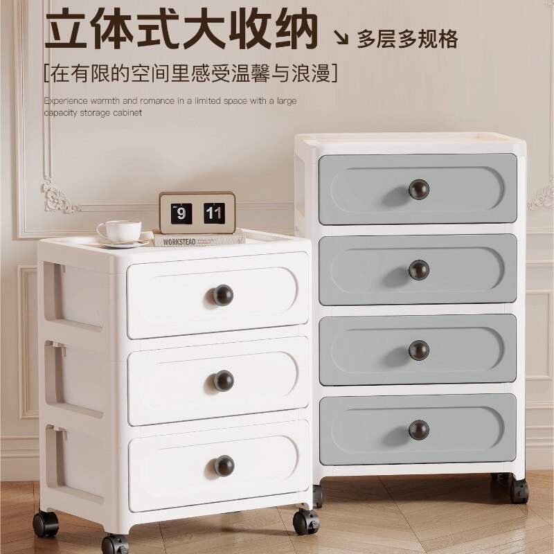 抽屉式收纳柜卧室多层储物家用置物架五斗柜小衣橱客厅床头可移动图片