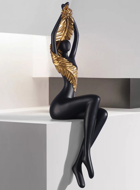 创意人物抽象艺术吊脚摆件现代家居客厅酒柜玄关隔断装饰品高级感