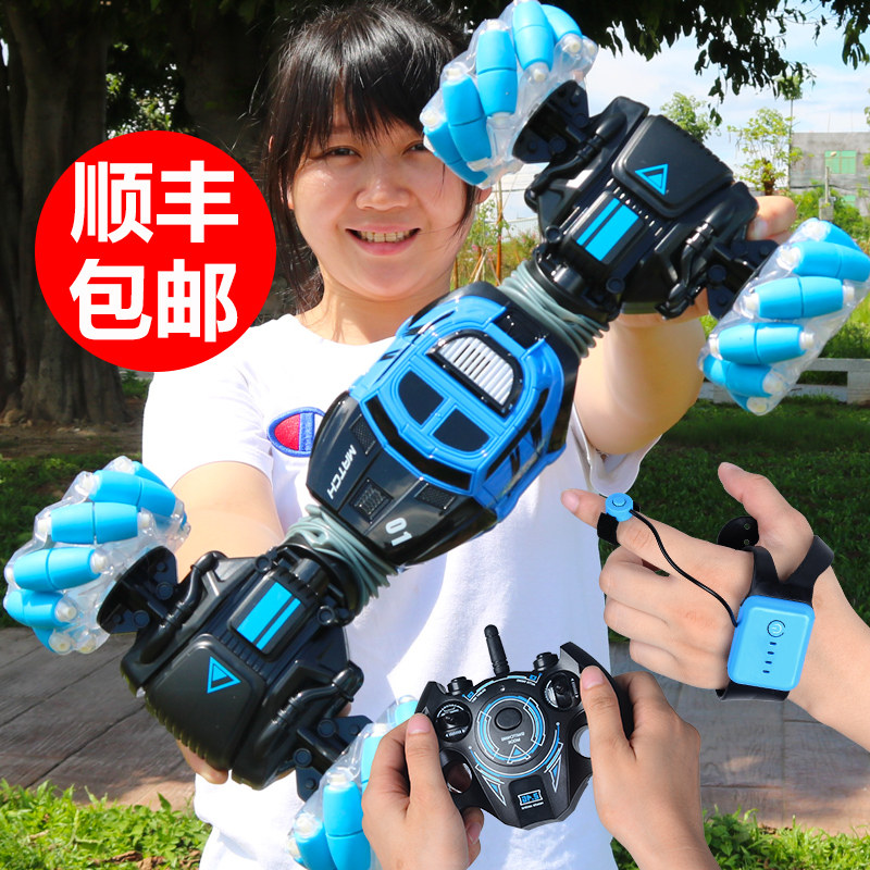 体感遥控变形越野车 儿童手指扭变E特技车 炫酷灯光电动玩具车