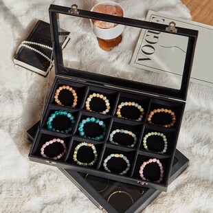 防氧化手串专用首饰盒水晶手链手镯手饰首饰收纳S盒大容量高档精