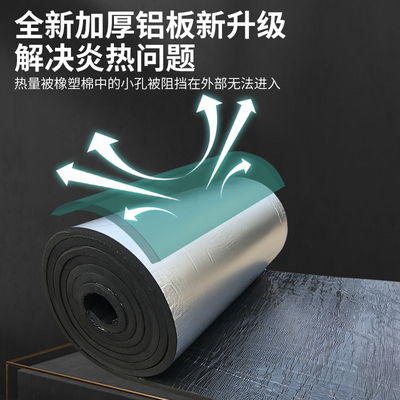 加厚铝板隔热棉耐高温屋顶隔热防火阳光房自粘水管道防冻保温棉