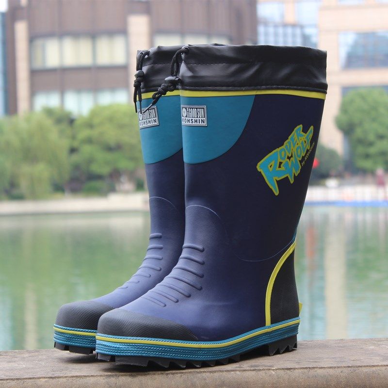 男款中高筒加大加肥特大码50码雨鞋防滑胖子穿超大筒围雨靴水靴